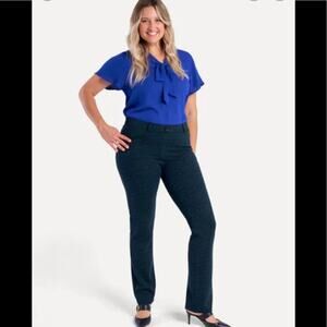 Betabrand Black Straight Leg Yoga Business Comfy Pully On Office Pants LP